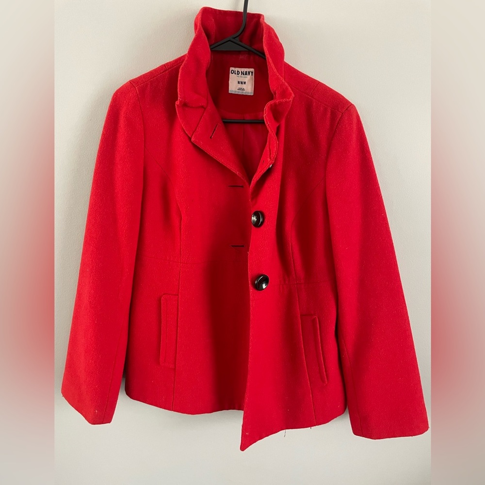 Old Navy red coat women’s medium